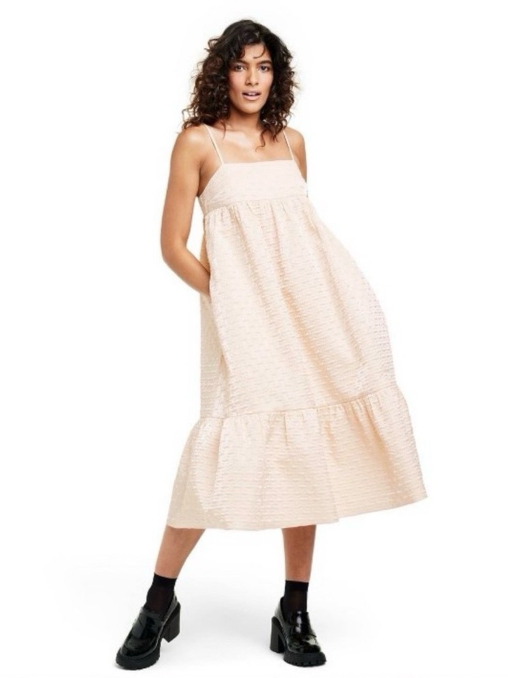Kika Vargas Empire Waist Midi Dress